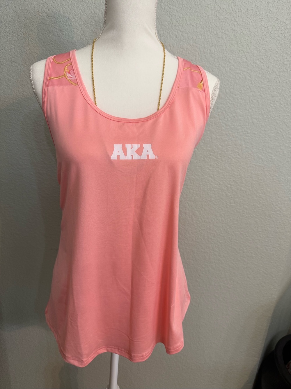 AKA Ivy Storehouse Pink Sleeveless Chain Tank and Leggings set
